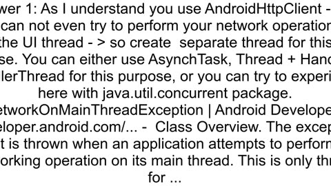 Android get data from internet androidosNetworkOnMainThreadException