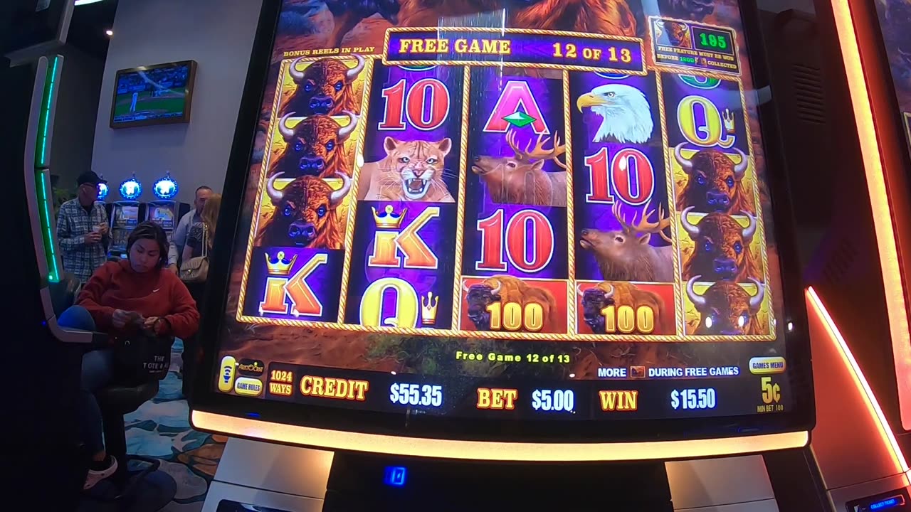 Buffalo Cash Slot Machine Play Long Video Sounds Noises!