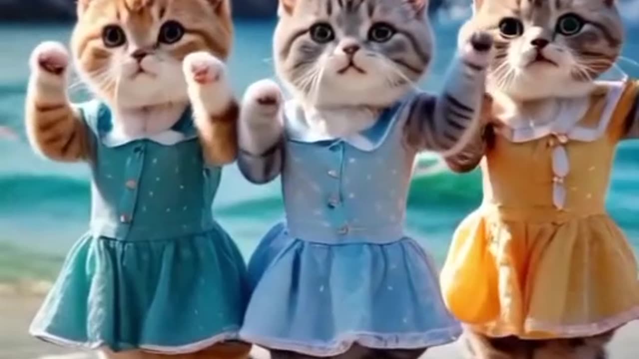 "Happy Cats Dancing to the Beat!"