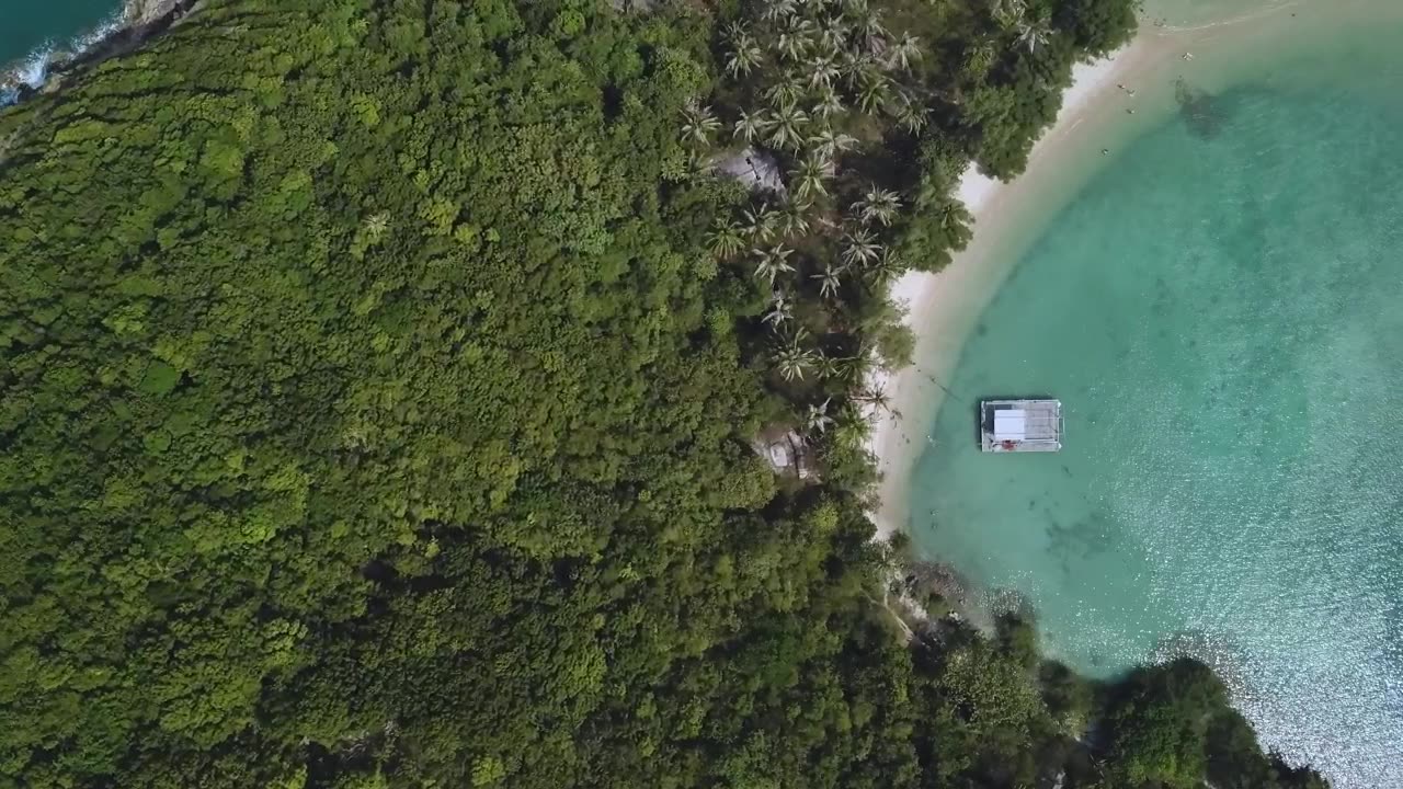 Aerial view of a beautiful seashore