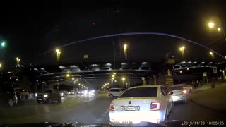 Cyclist Knocked of Bike in Busy Traffic