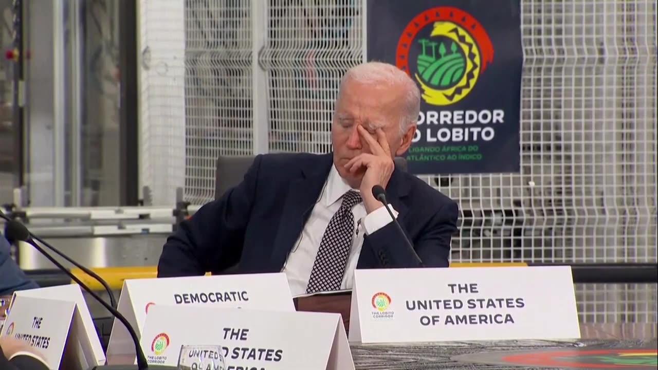 Sleepy Joe During Meeting with African Leaders