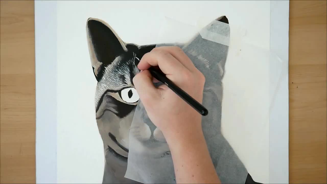 Oil Painting for BEGINNERS _ How to Paint a Realistic Cat Tutorial