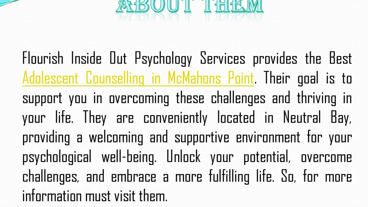 Best Treatment of Anxiety in McMahons Point