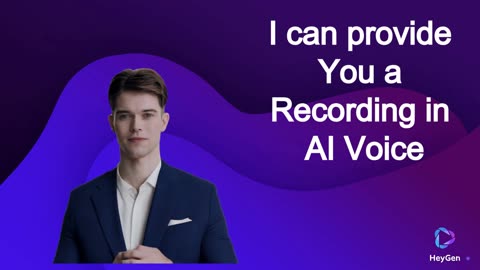 I will provide you a professional recording in Ai Voice 24hr