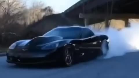 Big boy corvette rolling burnout