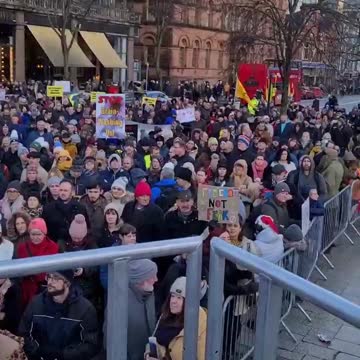 Belfast Northern Ireland Protest Today for Freedom over Mandates & restrictions
