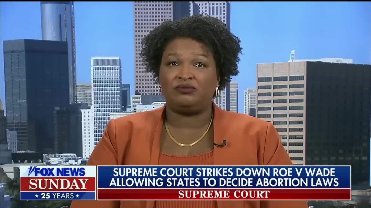 Georgia's Stacey Abrams pressed on abortion, defund the police