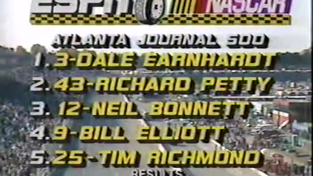 1986 Atlanta - Atlanta Journal 500