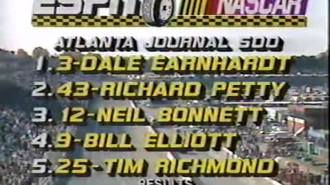 1986 Atlanta - Atlanta Journal 500