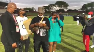 WATCH: Shauwn Mkhize makes it rain after Royal AM beat Maritzburg United