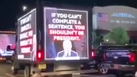 Sleepy Joe Truck Driving Around DC