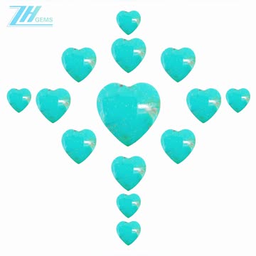 Turquoise Heart Shape cabochon 30*30mm for Jewelry Making Fashion Design 20231220-05-08