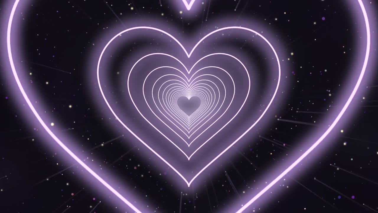 888. Pastel Purple Heart Background Video Loop💜Heart Moving Background