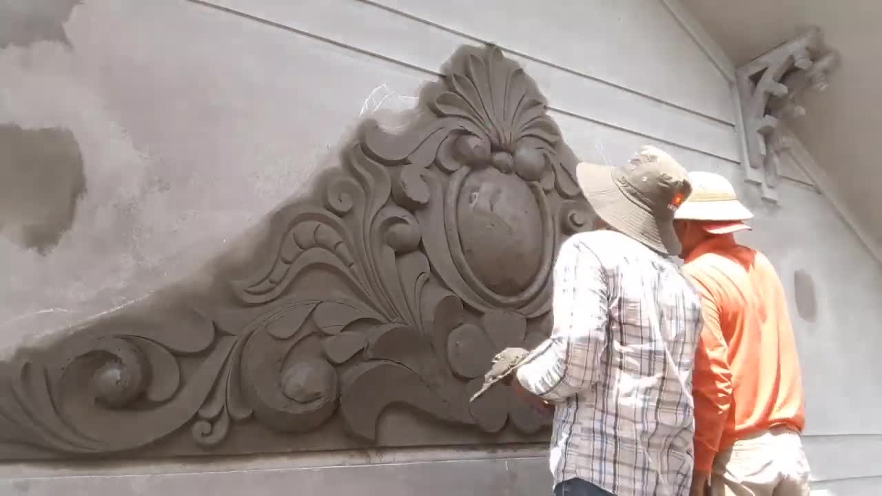 Watch Them Make This INCREDIBLE Cement Wall Art