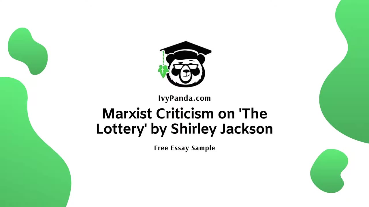 Marxist Criticism on 'The Lottery' by Shirley Jackson | Free Essay Sample