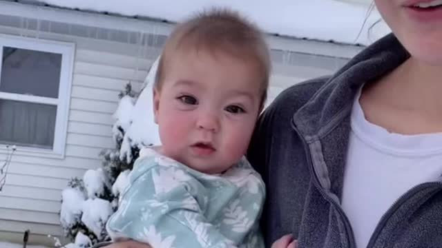 Funny and Cute Baby with Mom
