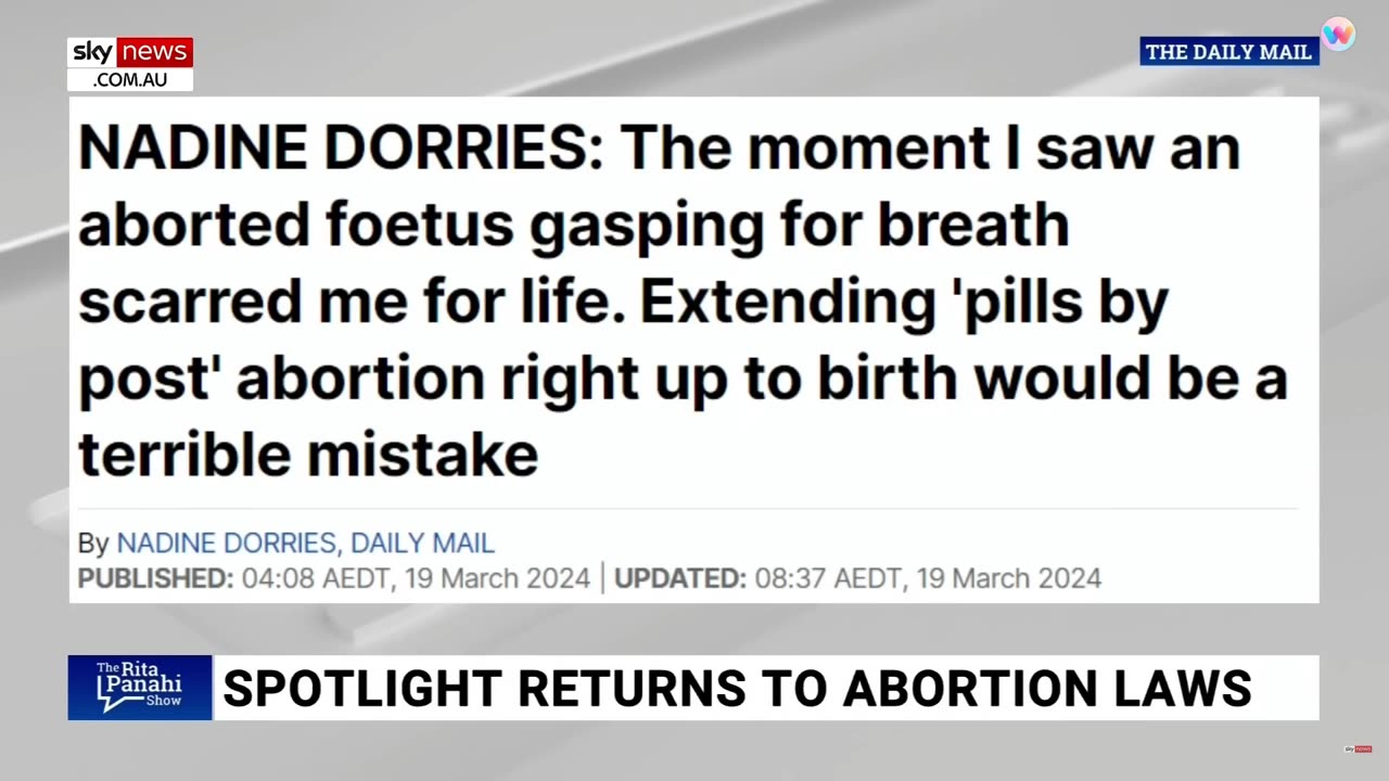 An horrific abortion experienced by pro-choce Nadine Dorris! 21-03-24