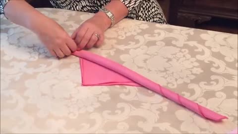 How to fold a cloth napkin into a rose in 72 seconds