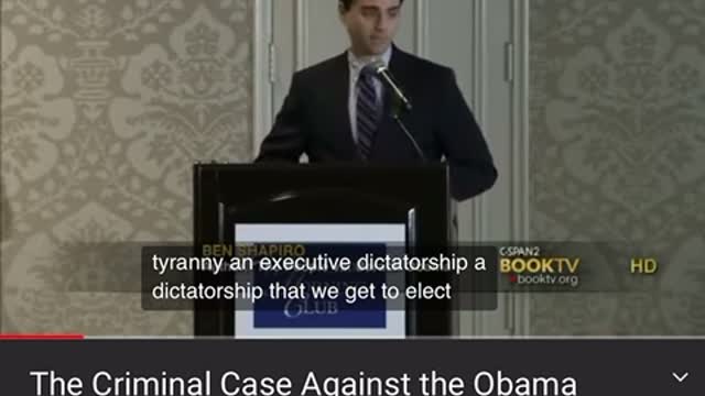 Ben Shapiro Describes The Crimminal Adminisyry Of Barak Onama. #obama3