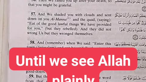 Until we see Allah plainly