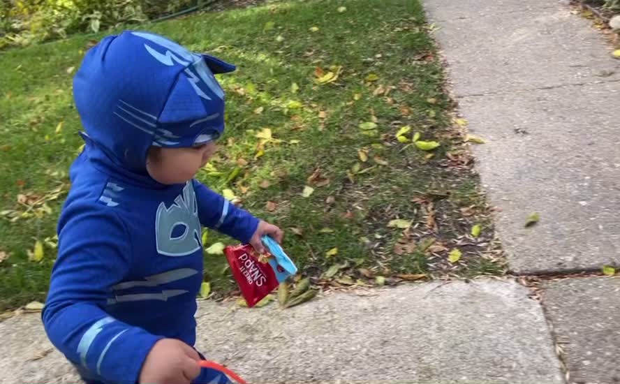 Kids enjoying halloween day