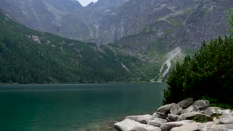 Rocks by the lake