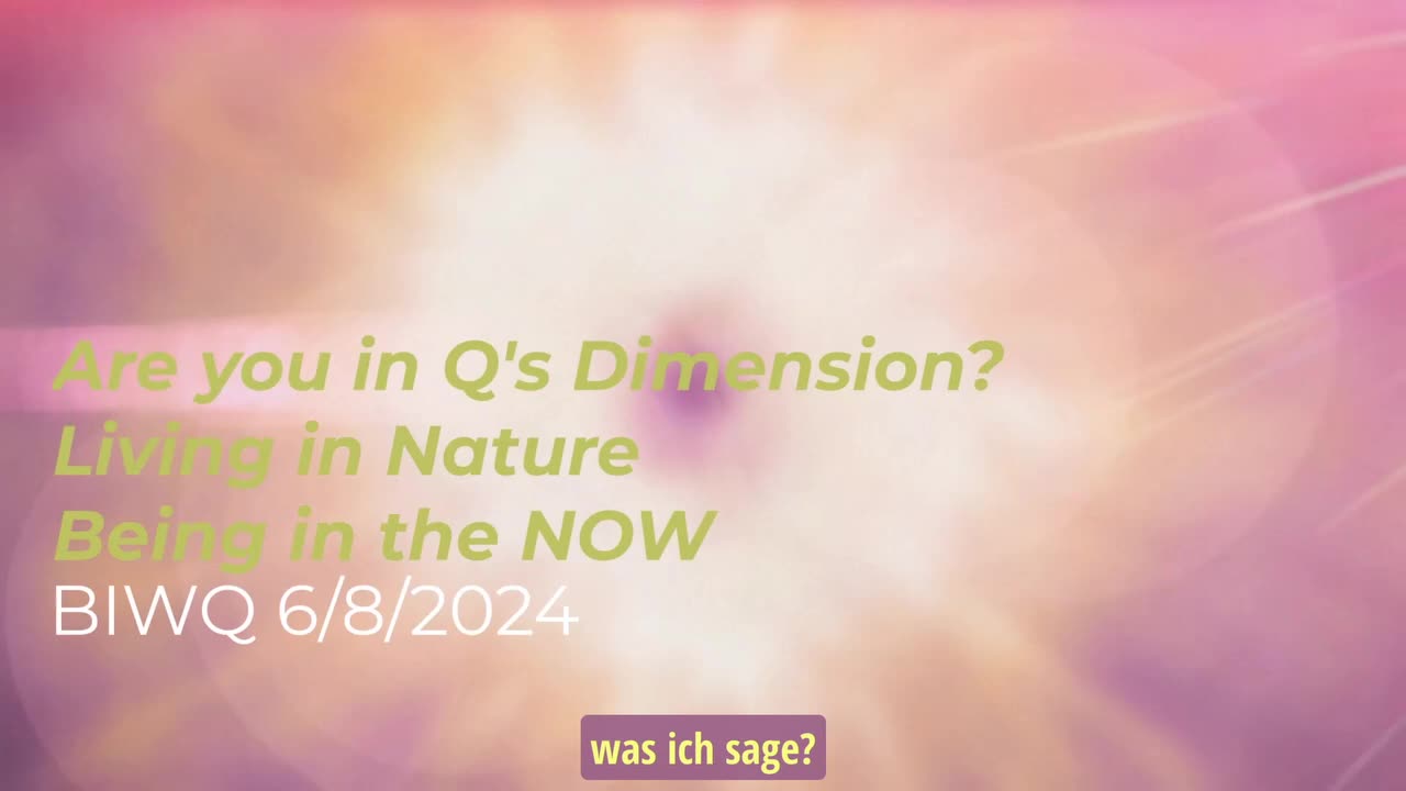 Befindest du dich in der Dimension von Q?