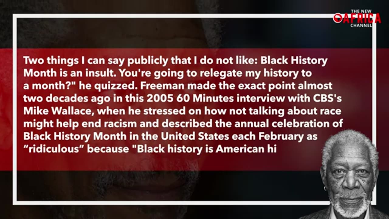 BREAKING: Morgan Freeman “Detests” Black History Month, Says It Is…