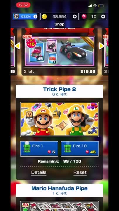 Mario Kart Tour - Trick Pipe 2 Pull