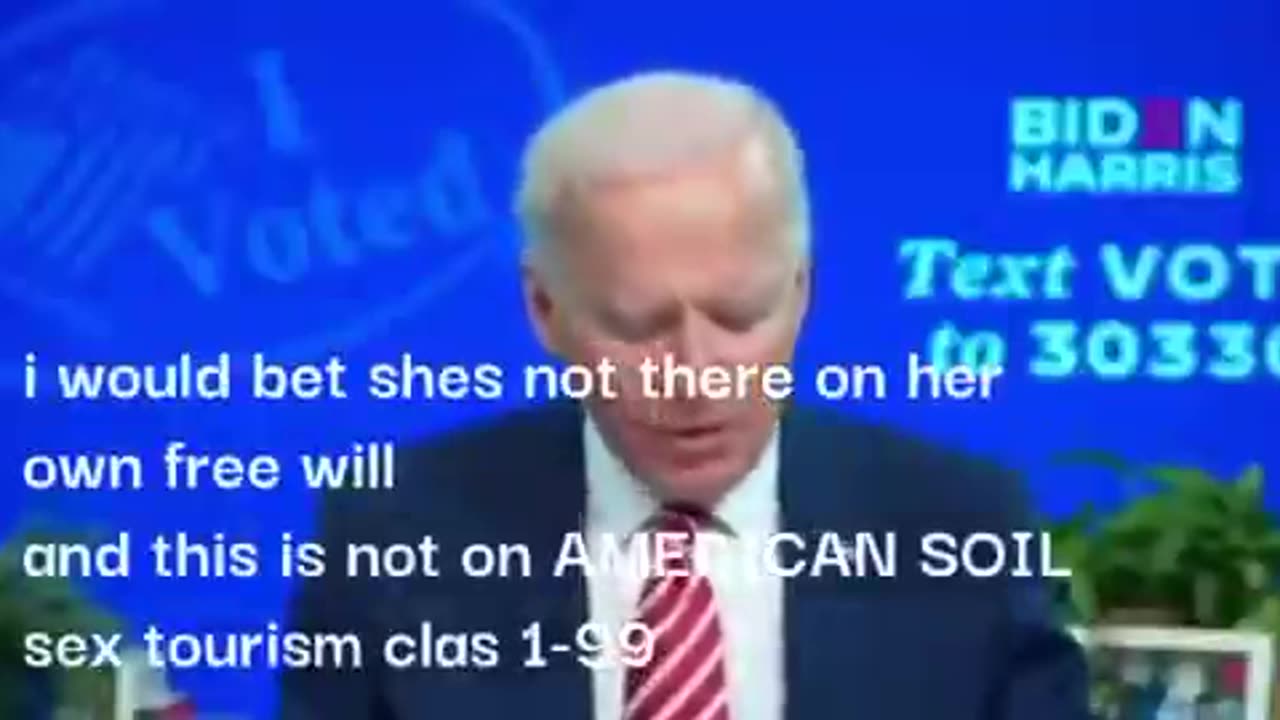 This is creepy sleepy Joe (Biden)