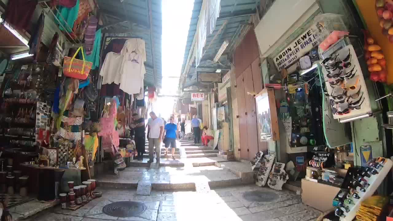 Walking through the Old City of Jerusalem