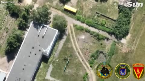 Huge explosion as Ukrainian forces wipe out Russian ammo warehouse