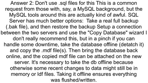 How to export database with data in MSSQL