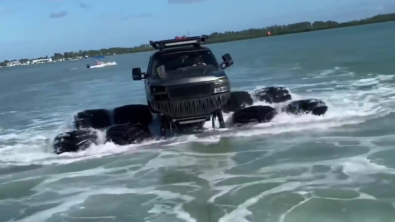 Monstermax Drives in the Ocean (Police, Coast Guard, EPA, DNR Called)