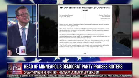 Head of Minneapolis Democrat Party Praises Rioters Who Burned Down Police Station