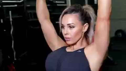 Hot girl in gym