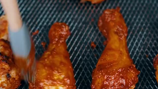 Grilled chicken leg with cheese