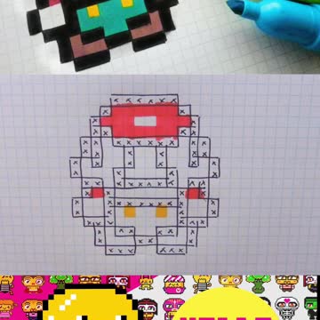 how to Draw Mario- Hello Pixel Art by Garbi KW #shorts 2