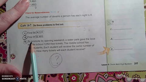 Gr 6 - Ch 3 - Lesson 5 - PART 2 - Divide Multi-Digit Numbers