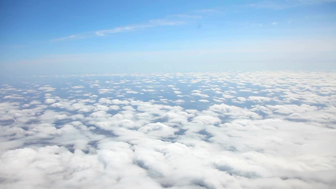 A sea of clouds in the sky