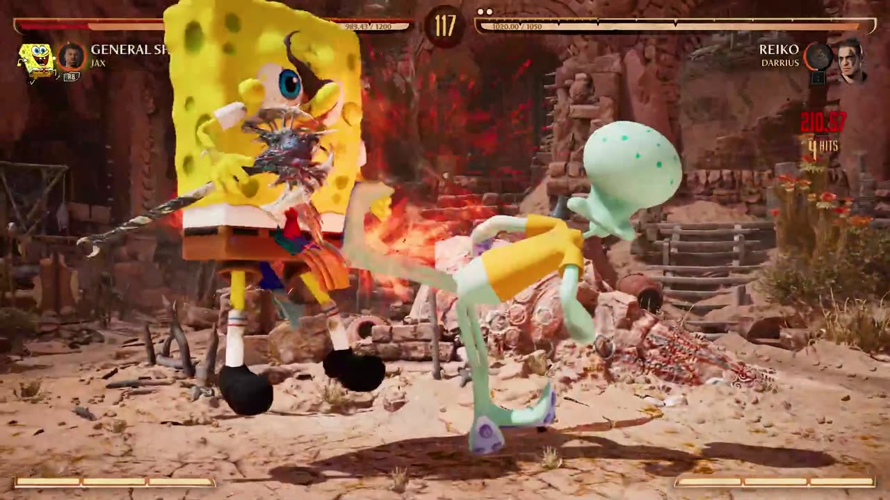 Spongebob vs. Squidward is the biggest fight in Mortal Kombat 1