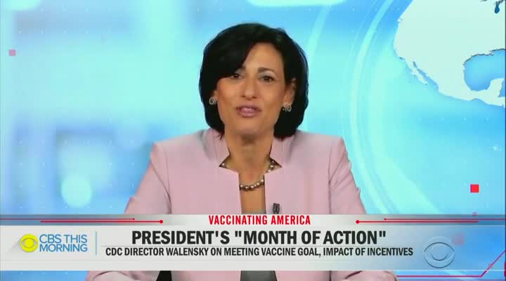 Rochelle Walensky giving no reason for a 70% vaccination goal and Gayle King not pushing back