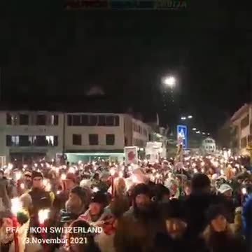 MASS PROTESTS against Swiss health pass in Zurich