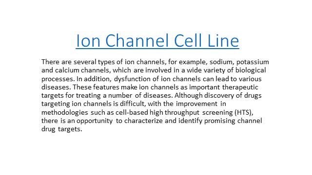 Ion Channel Cell Line