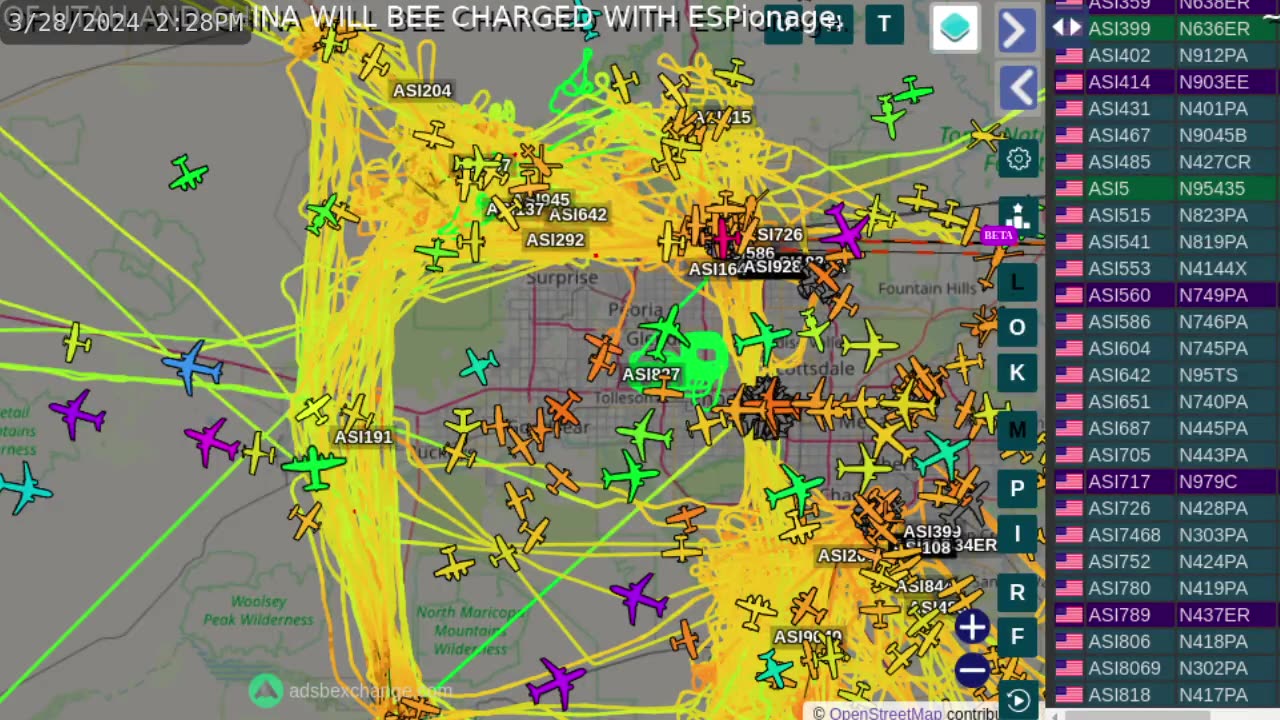 Mormon Mafia China N663WT over Mormon MAfia Invaded town of Morristown - March 28th