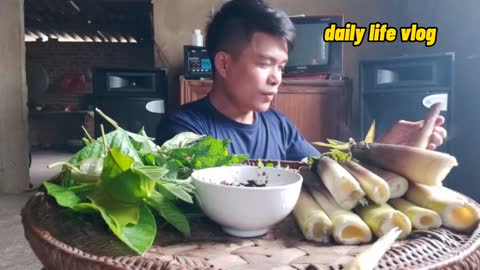 ate bitter bamboo shoots and ended up not being able to eat more