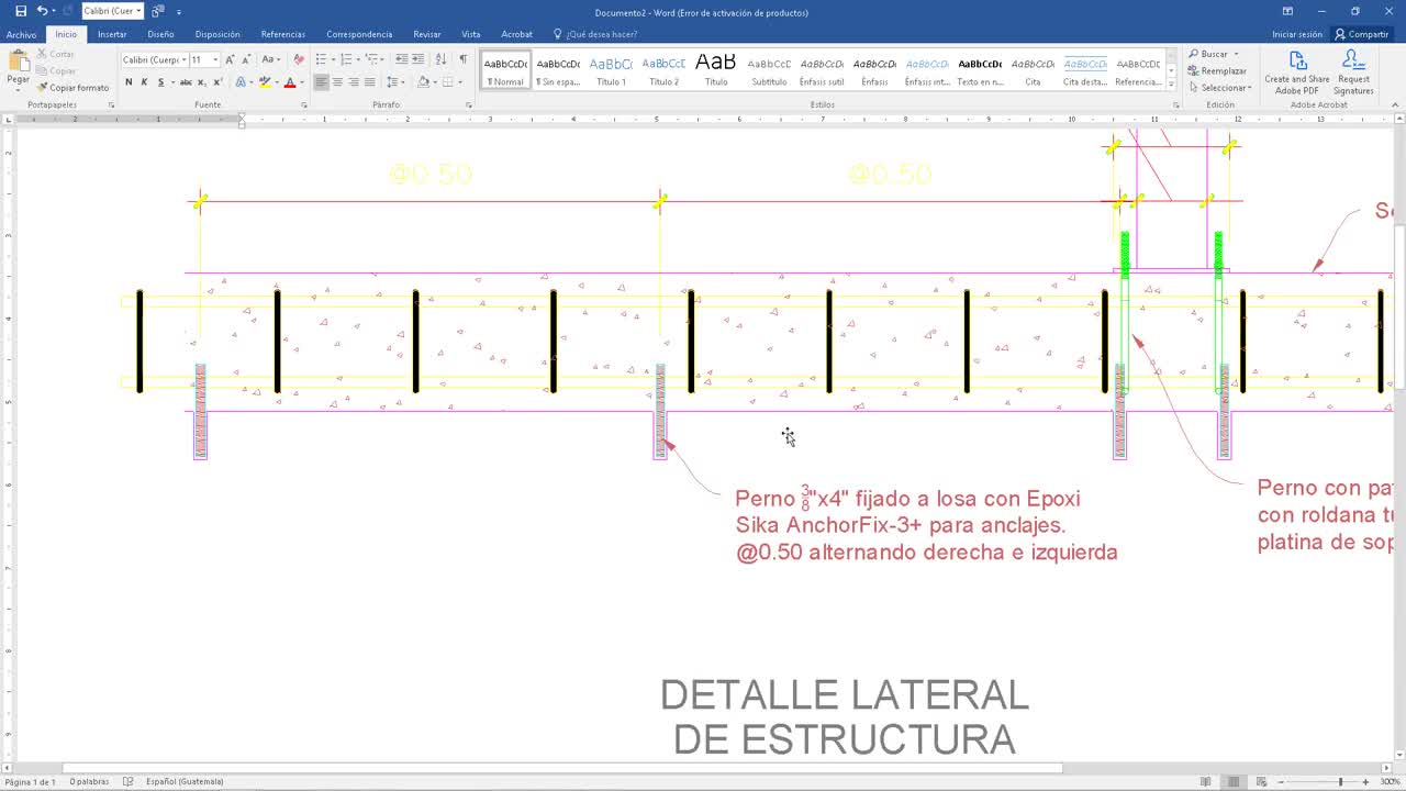 Pegar detalles de Autocad a Microsoft