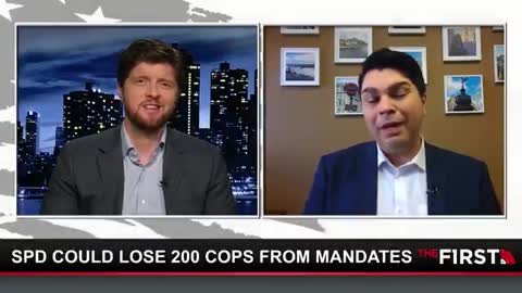 Seattle is threatening to fire 200 cops who are not vaxxed, Buck Sexton reports..