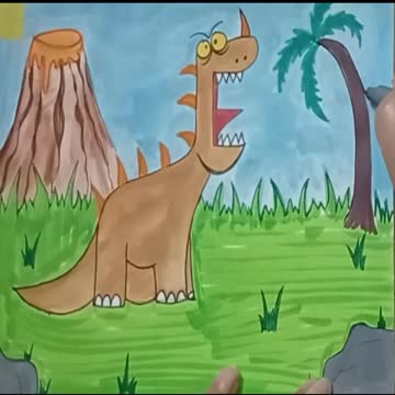 Alphabet Drawing - Letter E | How to Draw With Letter E | Easy Drawing For Kids | Dinosaur Drawing